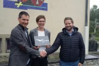 d.g. Peter Oggier directeur Parc naturel Pfyn-Finges, Rebecca Cina conseillère communale Salquenen et Jan Zenhäusern directeur des écoles Salquenen, Loèche-les-Bains et Varen. 