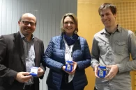 Manfred Kuonen, président de l’école de Loèche, Viola Anthamatten et Andreas Gattlen, Parc naturel Pfyn-Finges